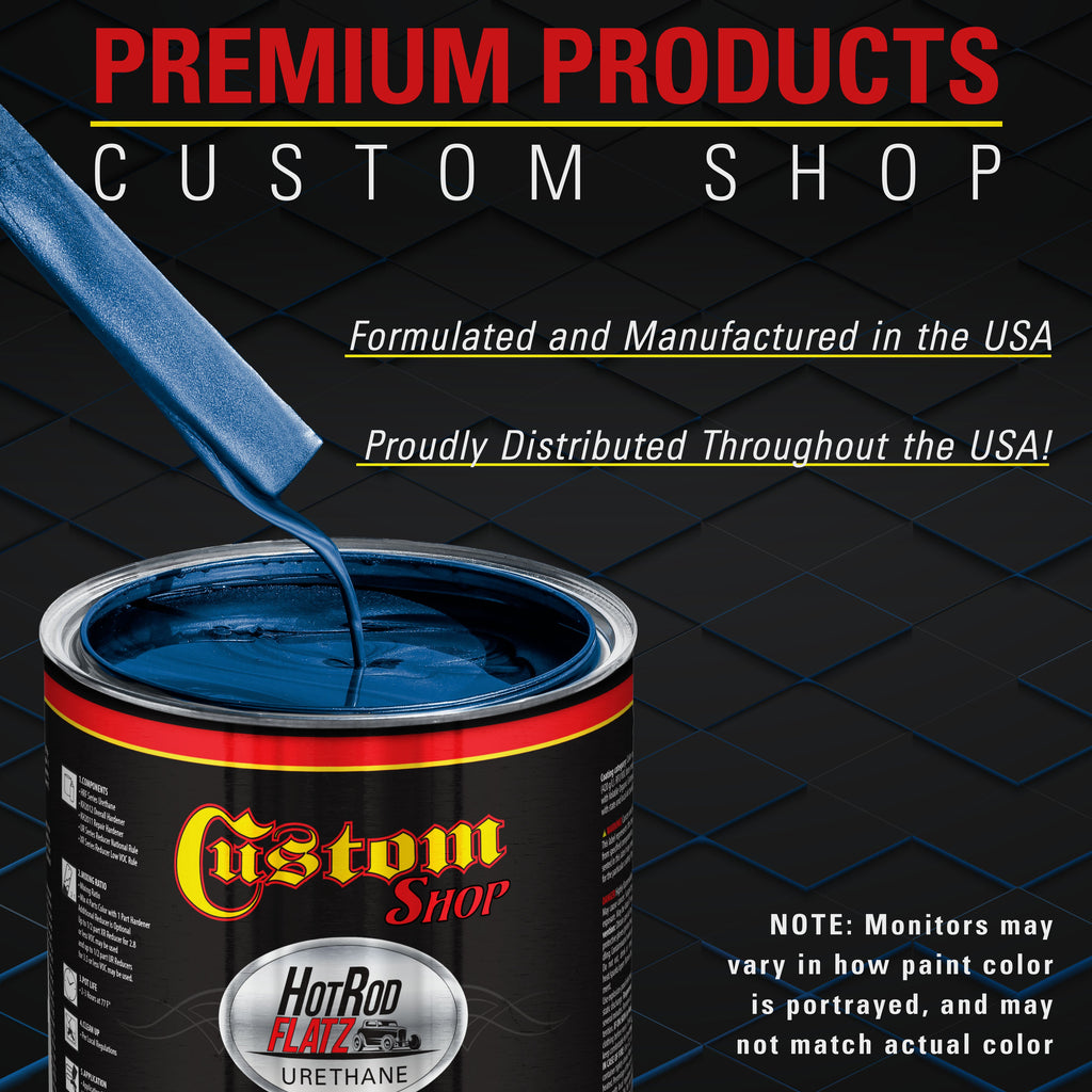 Fiji Blue Metallic - Hot Rod Flatz Flat Matte Satin Urethane Auto Paint - Complete Gallon Paint Kit