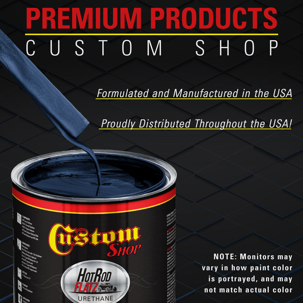 Moonlight Drive Blue Metallic - Hot Rod Flatz Flat Matte Satin Urethane Auto Paint - Complete Quart Paint Kit