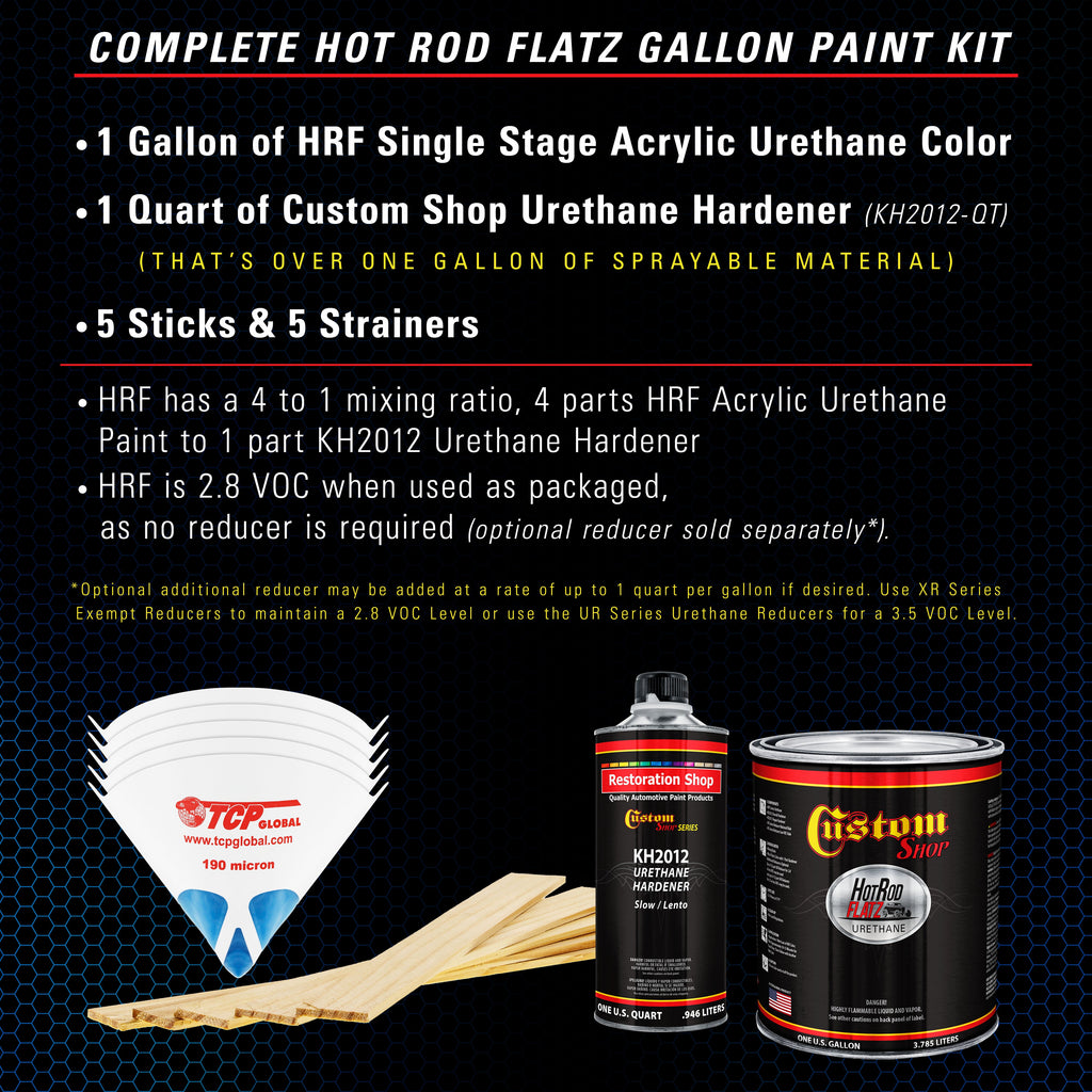Intense Blue Metallic - Hot Rod Flatz Flat Matte Satin Urethane Auto Paint - Complete Gallon Paint Kit