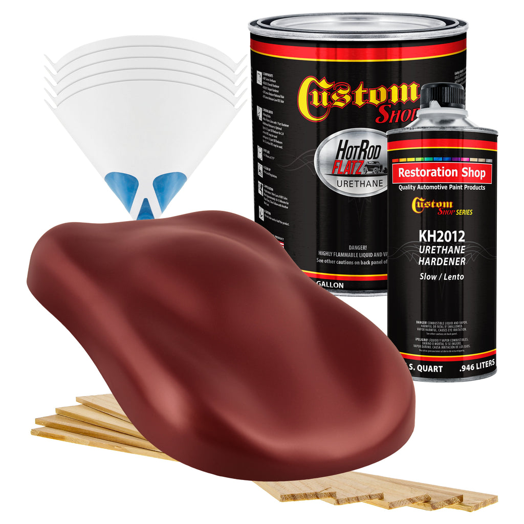 Carnival Red Pearl - Hot Rod Flatz Flat Matte Satin Urethane Auto Paint - Complete Gallon Paint Kit