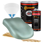 Silver Aqua Metallic - Hot Rod Flatz Flat Matte Satin Urethane Auto Paint - Complete Gallon Paint Kit
