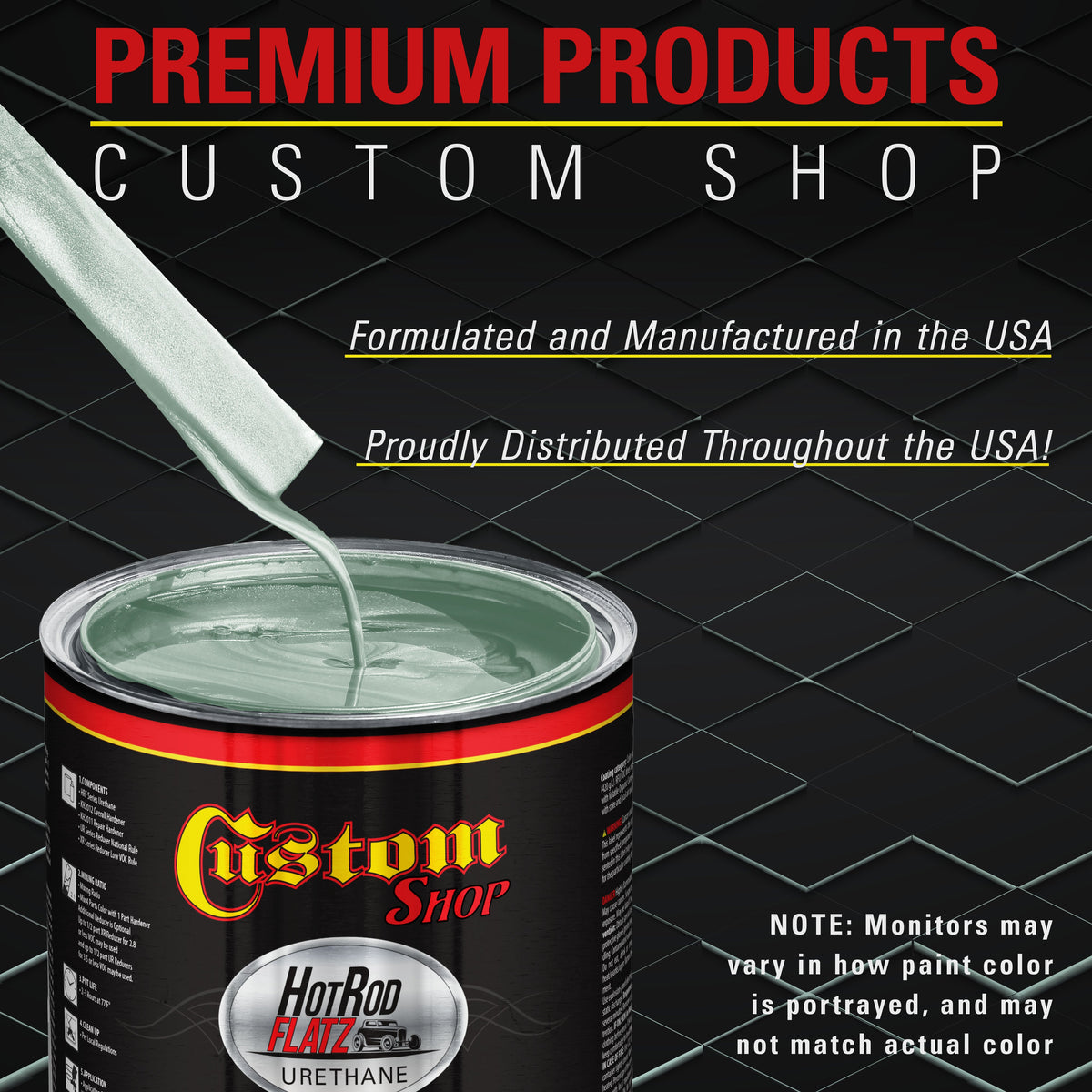 Silver Aqua Metallic - Hot Rod Flatz Flat Matte Satin Urethane Auto Paint - Complete Gallon Paint Kit