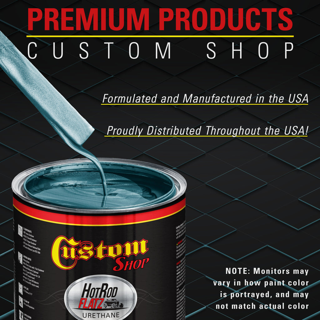 Gulfstream Aqua Metallic - Hot Rod Flatz Flat Matte Satin Urethane Auto Paint - Complete Gallon Paint Kit