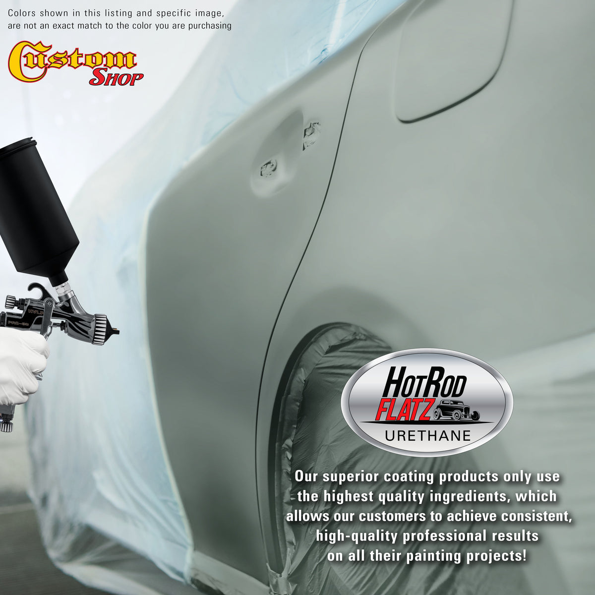 Slate Green Metallic - Hot Rod Flatz Flat Matte Satin Urethane Auto Paint - Complete Quart Paint Kit