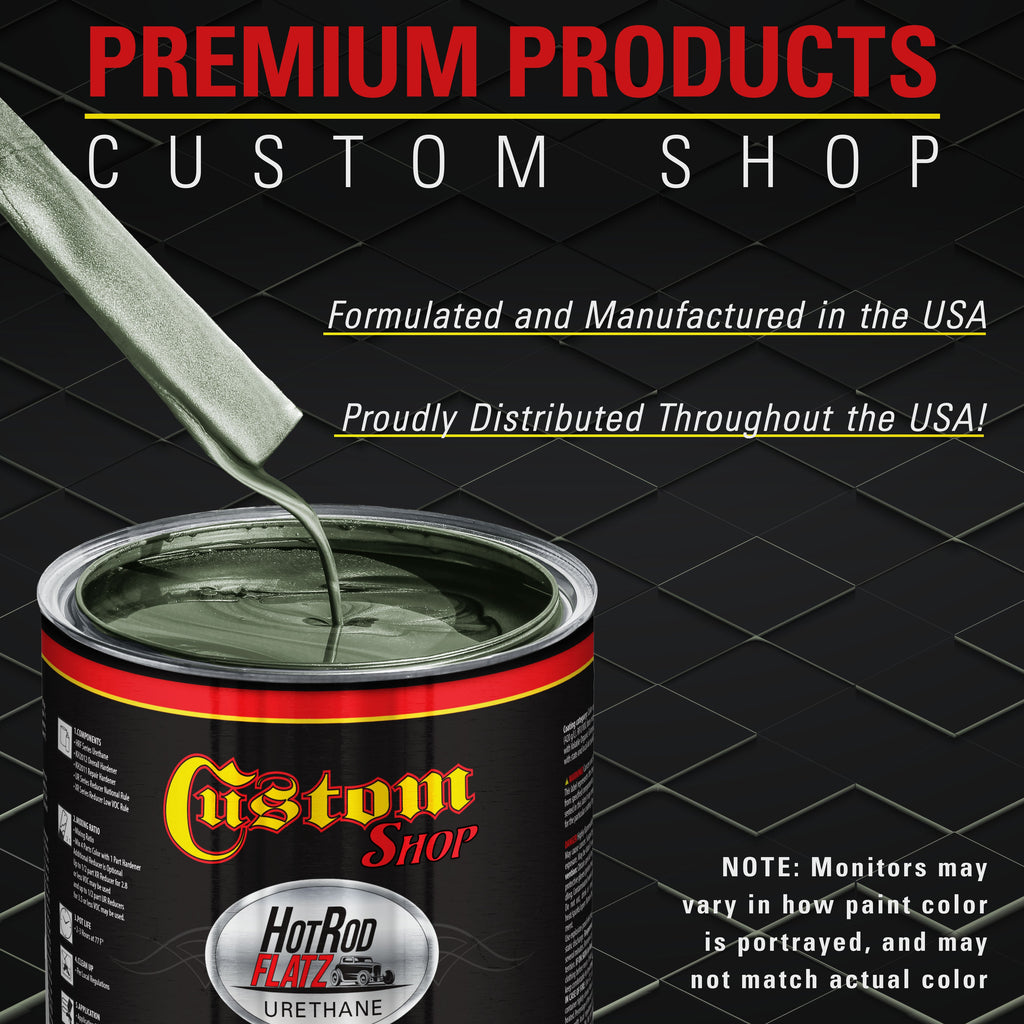 Fern Green Metallic - Hot Rod Flatz Flat Matte Satin Urethane Auto Paint - Complete Gallon Paint Kit