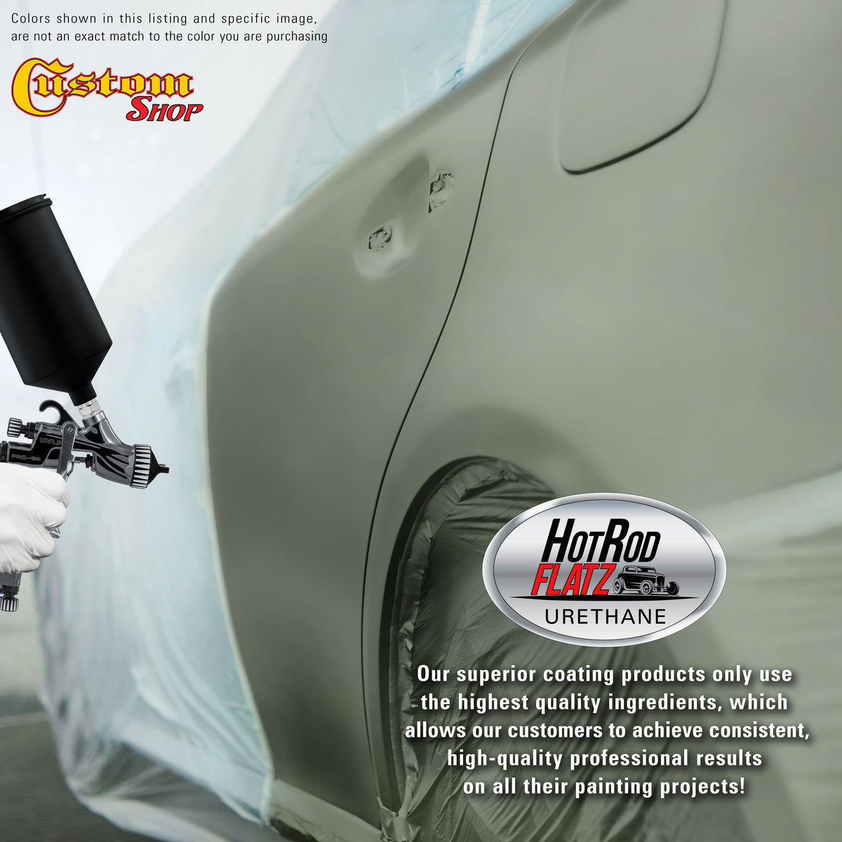 Fern Green Metallic - Hot Rod Flatz Flat Matte Satin Urethane Auto Paint - Complete Gallon Paint Kit
