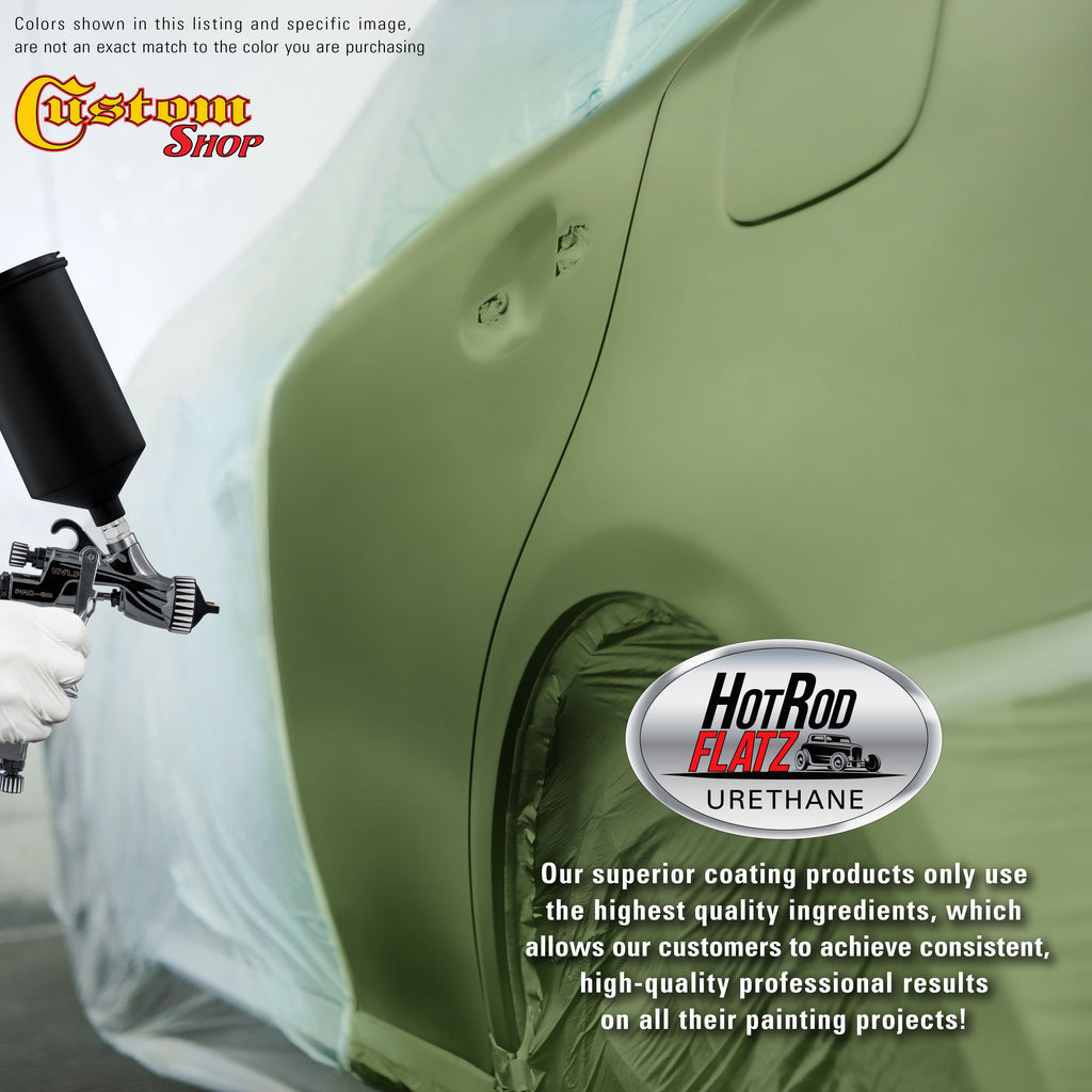 Medium Green Metallic - Hot Rod Flatz Flat Matte Satin Urethane Auto Paint - Complete Gallon Paint Kit