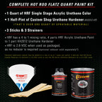 Emerald Green Metallic - Hot Rod Flatz Flat Matte Satin Urethane Auto Paint - Complete Quart Paint Kit