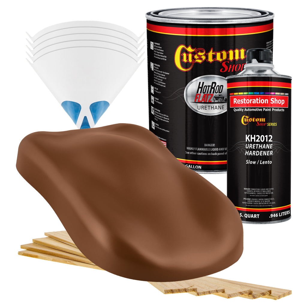 Rust Pearl - Hot Rod Flatz Flat Matte Satin Urethane Auto Paint - Complete Gallon Paint Kit Coating