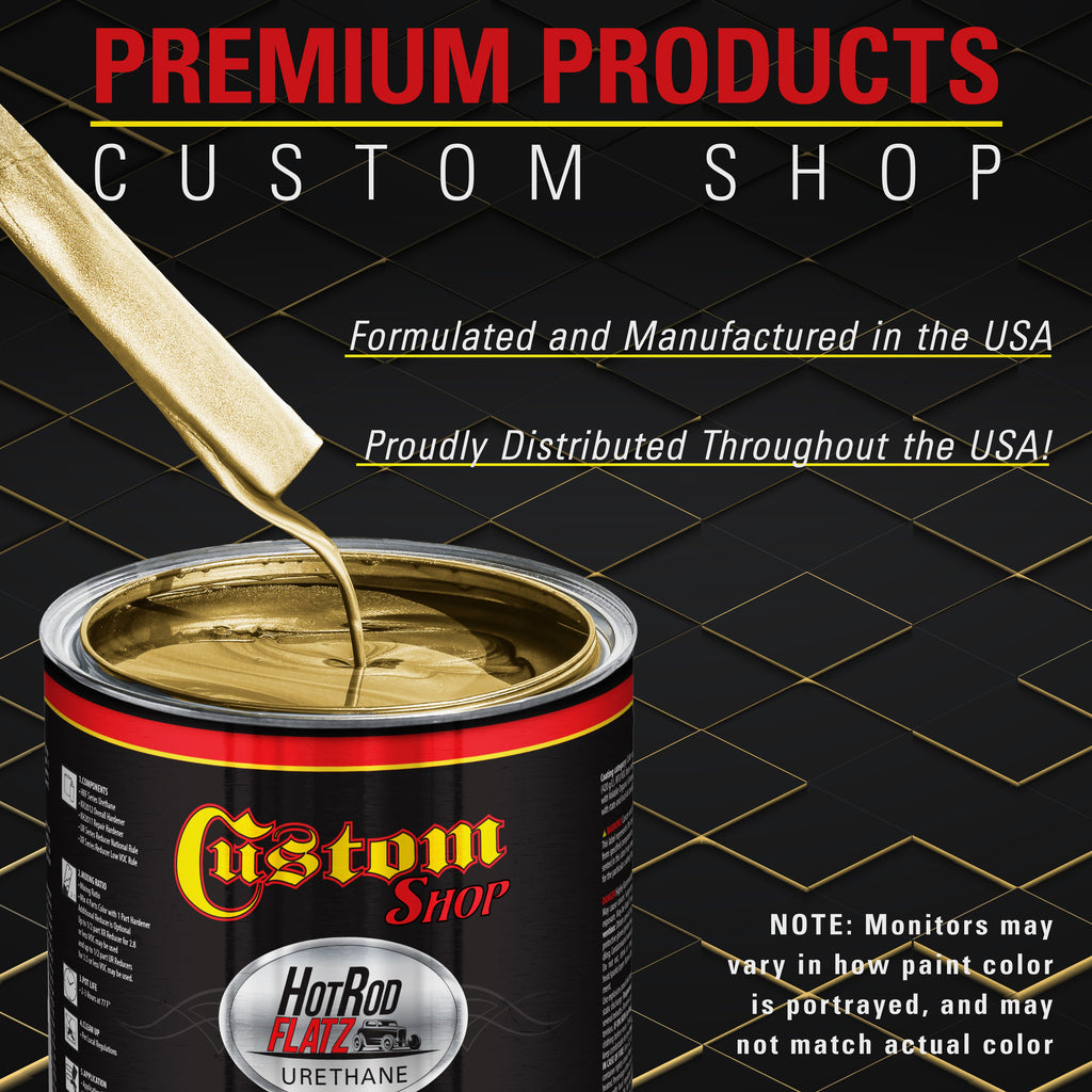 Old Gold Metallic - Hot Rod Flatz Flat Matte Satin Urethane Auto Paint - Complete Quart Paint Kit