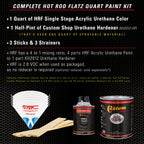 California Suede Metallic - Hot Rod Flatz Flat Matte Satin Urethane Auto Paint - Complete Quart Paint Kit