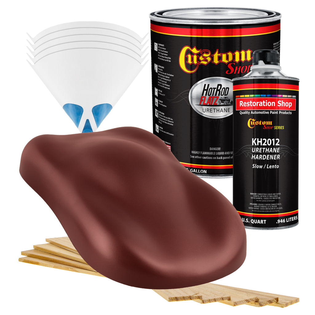 Firethorn Red Pearl - Hot Rod Flatz Flat Matte Satin Urethane Auto Paint - Complete Gallon Paint Kit