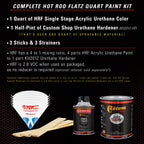 Fire Red Pearl - Hot Rod Flatz Flat Matte Satin Urethane Auto Paint - Complete Quart Paint Kit
