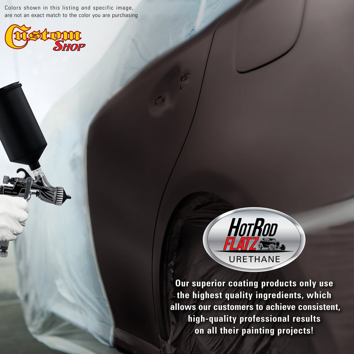 Molten Red Metallic - Hot Rod Flatz Flat Matte Satin Urethane Auto Paint - Complete Gallon Paint Kit