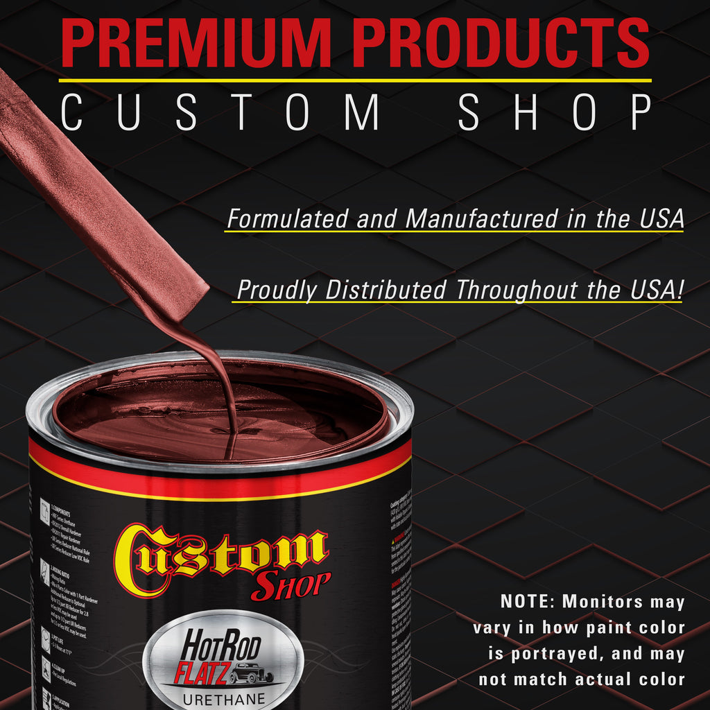 Candy Apple Red Metallic - Hot Rod Flatz Flat Matte Satin Urethane Auto Paint - Complete Gallon Paint Kit