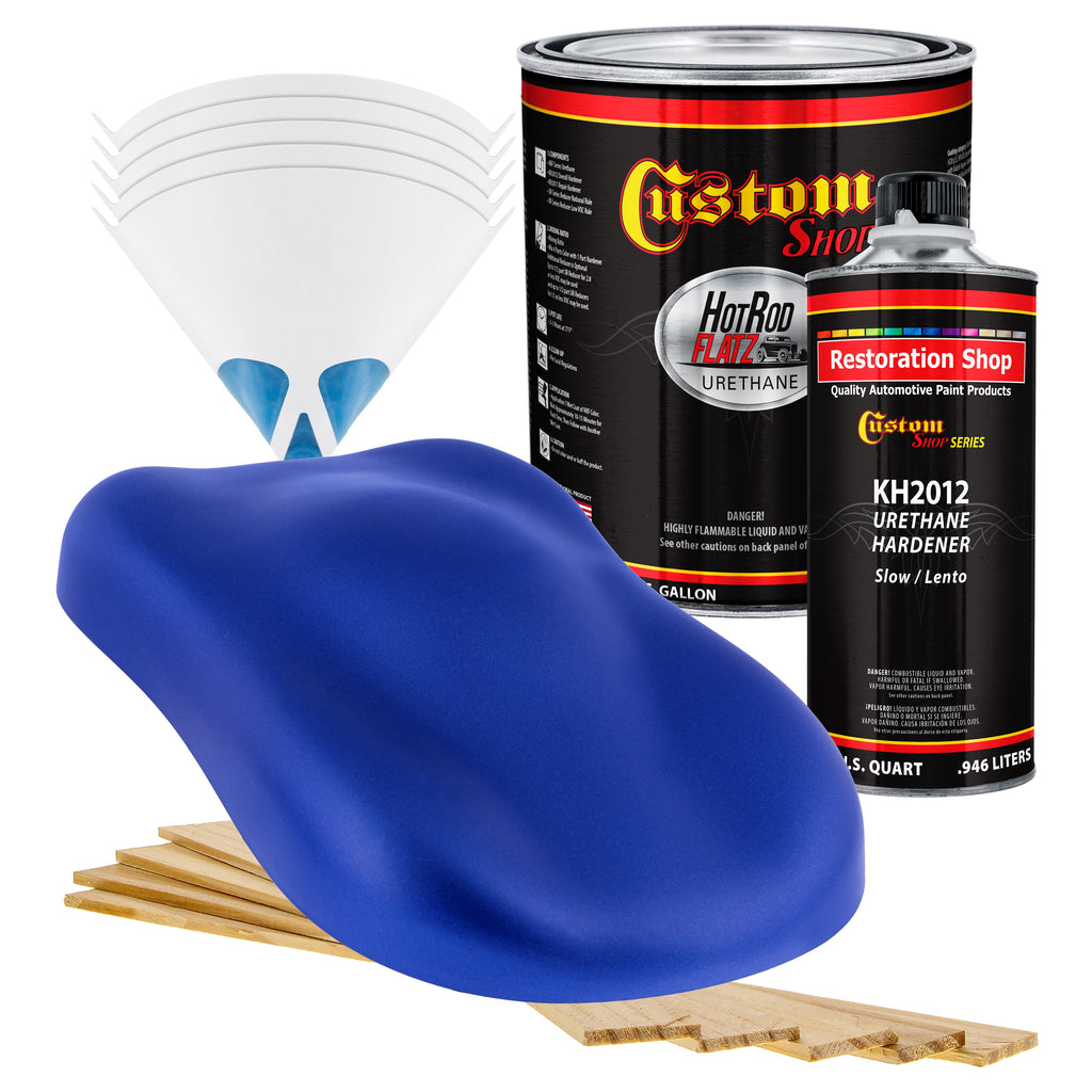 Daytona Blue Pearl - Hot Rod Flatz Flat Matte Satin Urethane Auto Paint - Complete Gallon Paint Kit