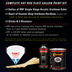 Daytona Blue Pearl - Hot Rod Flatz Flat Matte Satin Urethane Auto Paint - Complete Gallon Paint Kit