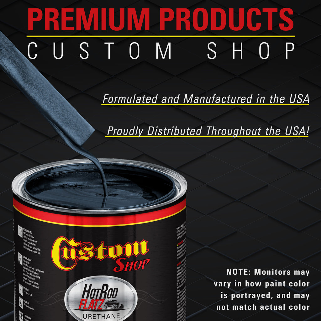 Midnight Blue Pearl - Hot Rod Flatz Flat Matte Satin Urethane Auto Paint - Complete Quart Paint Kit