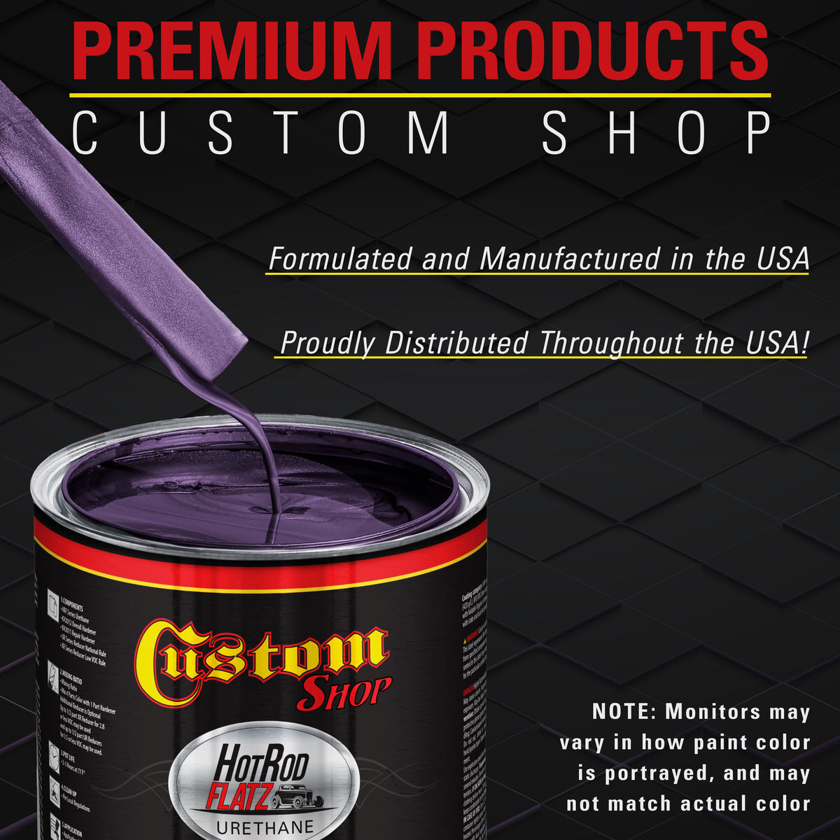 Midnight Purple Pearl - Hot Rod Flatz Flat Matte Satin Urethane Auto Paint - Complete Gallon Paint Kit