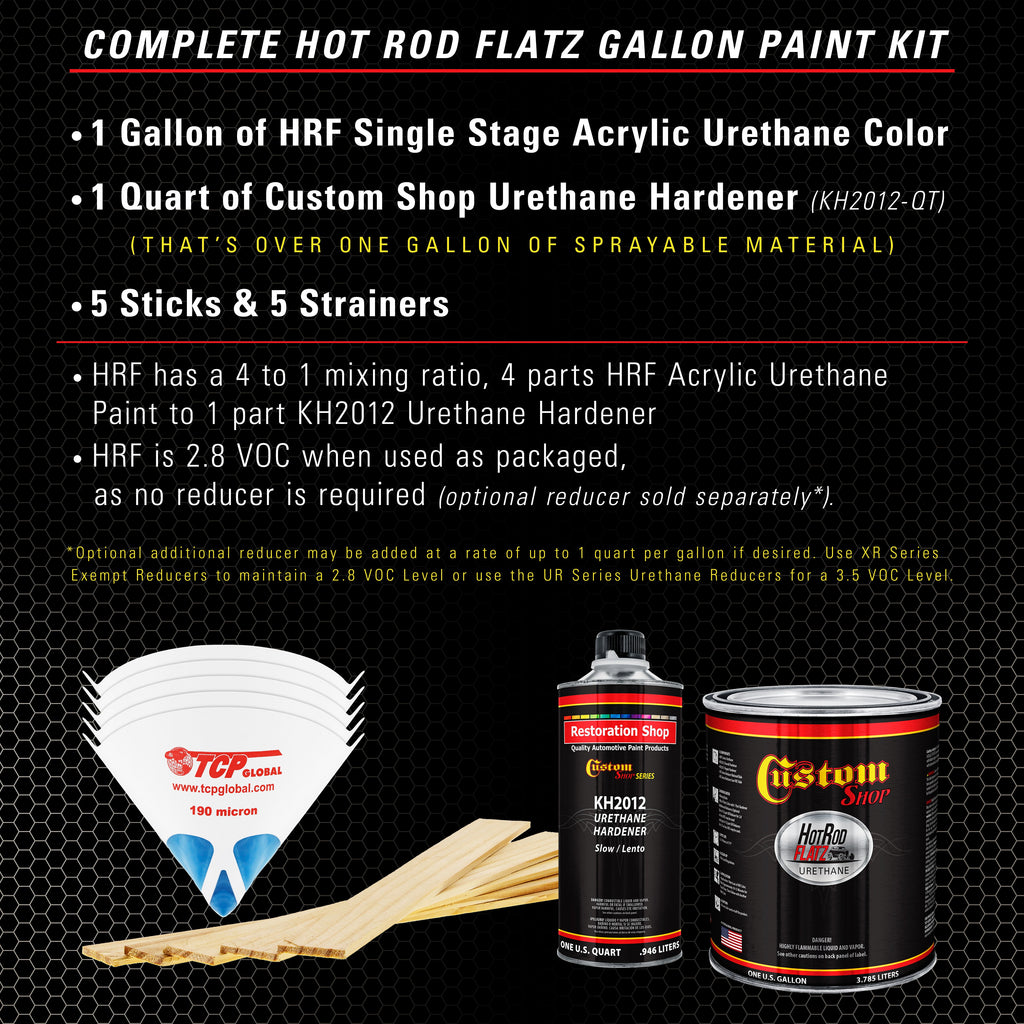 Gunsmoke Metallic - Hot Rod Flatz Flat Matte Satin Urethane Auto Paint - Complete Gallon Paint Kit