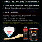 Aquamarine Firemist - Hot Rod Flatz Flat Matte Satin Urethane Auto Paint - Complete Gallon Paint Kit