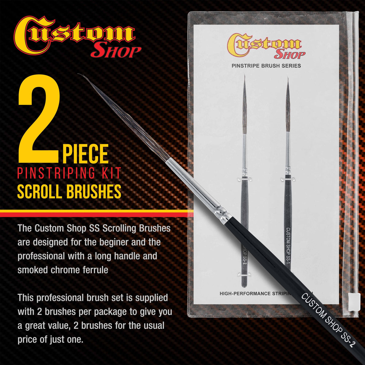 Scroll Pinstripe Brush Kit (#1 & #2)