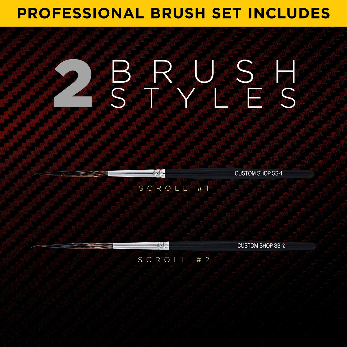 Scroll Pinstripe Brush Kit (#1 & #2)