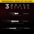 Starter Pinstripe Brush Kit (Sword #00, Scroll #1 & Long Liner - #00)