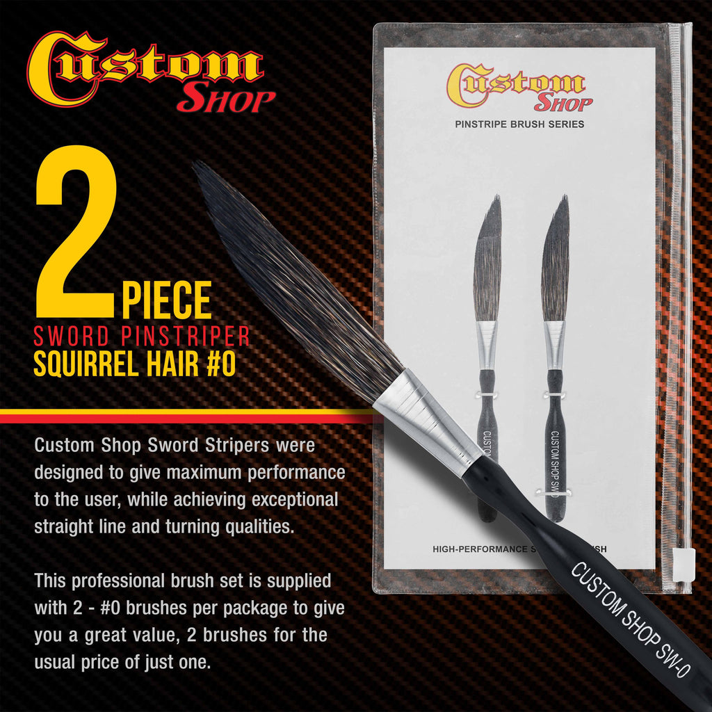 SW-0 Sword Pinstriper #0 - 2" Squirrel Hair (Pack of 2)