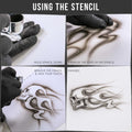 Airbrush Skull Fire Flame Stencil Set (Skull Design #1 in 3 Scale Sizes) - Laser Cut Reusable Templates