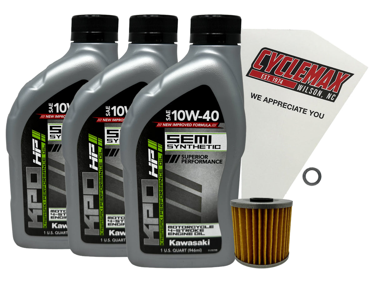 Kawasaki KPO Semi-Synthetic Oil Change Kit for 2003-2011 BAYOU 250