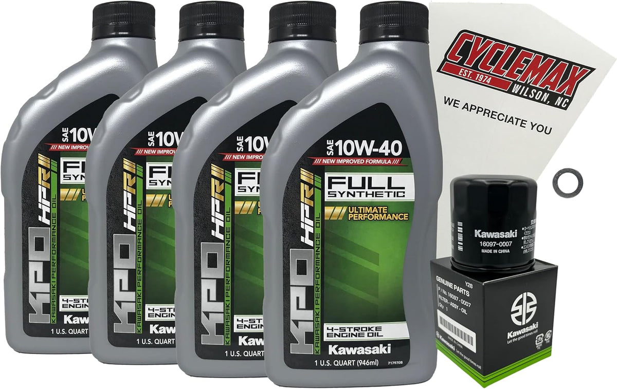 Kawasaki KPO Full Synthetic Oil Change Kit for 2012-2025 KRT750ACF