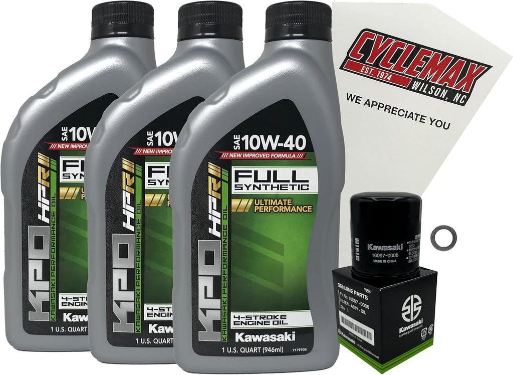 Kawasaki KPO Full Synthetic Oil Change Kit for 2017-2025 Z650