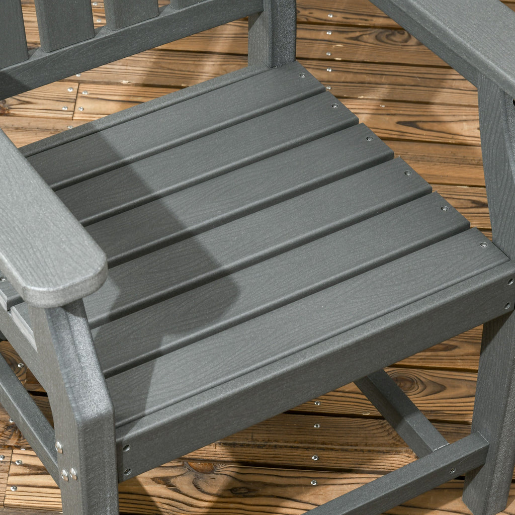 6-Seater Outdoor Dining Set with Loveseat, Umbrella Hole & Cushioned Seating, Dark Gray