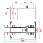 Katool KT-4H120X 12,000 lbs Heavy Duty Four Post Lift