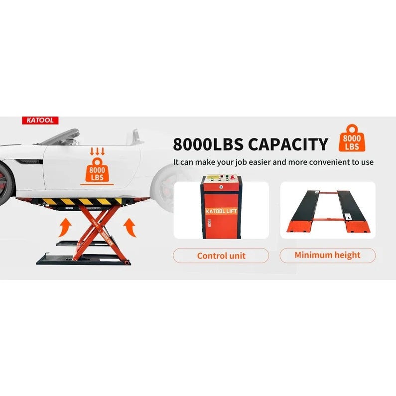 Katool KT-X90E 8000 lbs Electric Mid Rise Scissor Lift