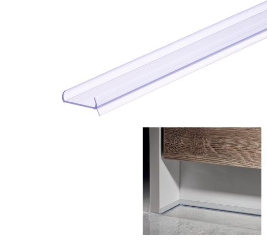 Kitchen Plinth Sealing Strip 16mm-18mm Wide Clear