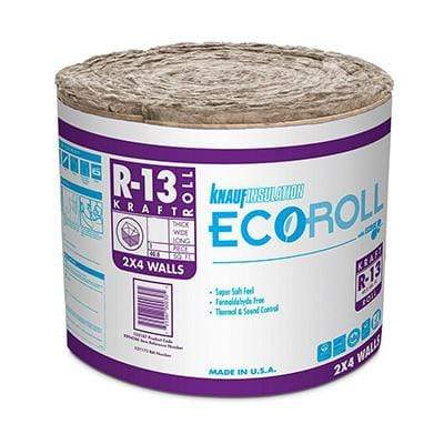 Knauf Ecoroll R-13 Kraft Faced Fiberglass Insulation Roll - All sizes