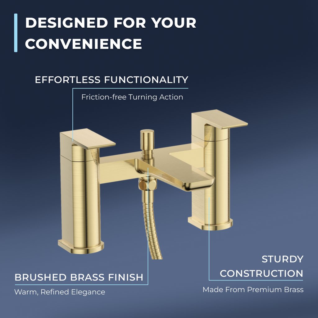 Lagoon Soft Square Bath Shower Mixer Tap