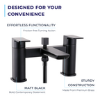 Lagoon Soft Square Bath Shower Mixer Tap