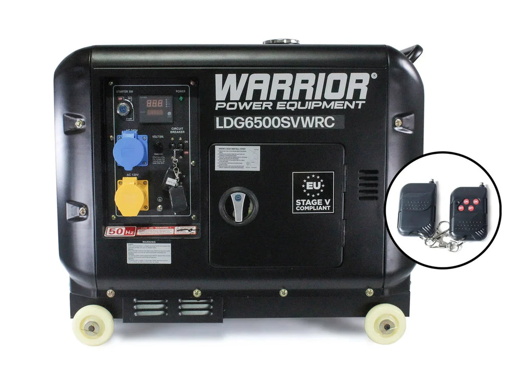 Warrior 6.25 kVa Diesel Generator - Wireless Start