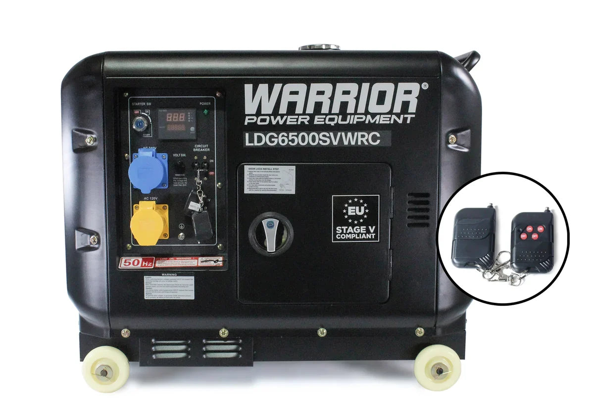Warrior 6.25 kVa Diesel Generator - Wireless Start