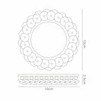 Crystal Cluster Downlight Round Rim Only French Gold/Clear