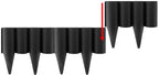 Lawn Edging, Plastic Palisade Wood Effect, 2.5m Box, Black