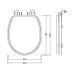Classique Wooden Soft Close Toilet Seat - Gloss White