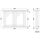 Carbon Non Illuminated Mirror Cabinet