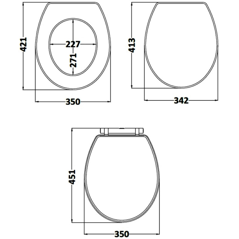 Classique Traditional Soft Close Toilet Seat