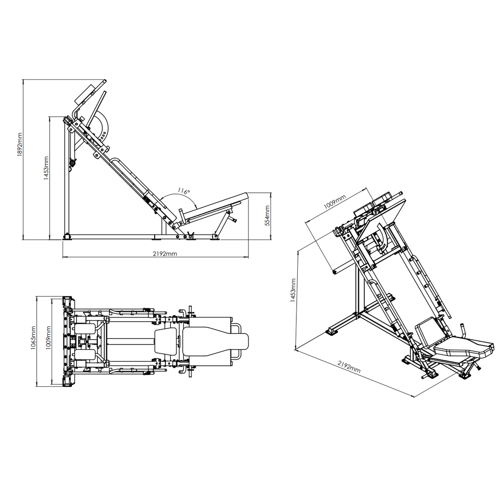 Muscle Motion LPHS1002 Leg Press & Hack Squat