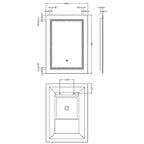 Modena Touch Sensor Rectangular Illuminated Mirror - 700mm x 500mm