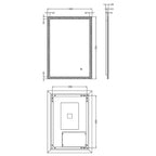 Echo Ambient Rectangular LED Touch Sensor Illuminated Mirror - 700mm x 500mm